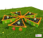 Вечная декоративная грядка Солнышко из экопластика