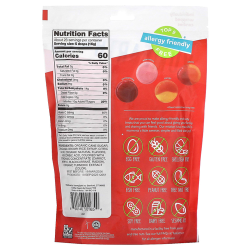 YumEarth, Органические леденцы, любимые фрукты, 368,5 г