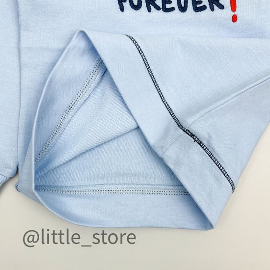 Свитшот из футера(тонкого) "Weekend forever", голубой