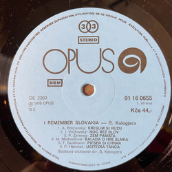Винтажная виниловая пластинка LP Stipica Kalogjera I Remember Slovakia (Чехословакия 1978)