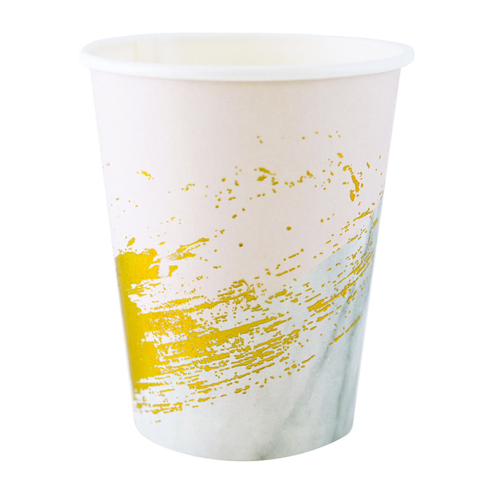 Стаканы бумажные "Мрамор" Нежно-розовый