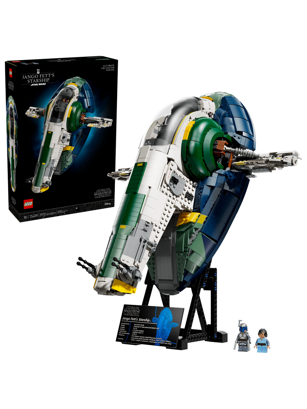 LEGO Star Wars 75409 лего Королевский звездолет Джанго Фетта, набор с минифигурками и космическим кораблем, оригинал LEGO