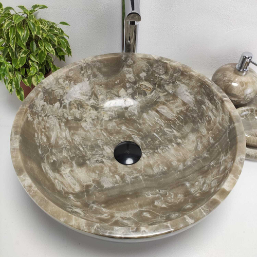 Раковина из оникса Bowl Grey Medium TinLip BO-61039 45*45*15