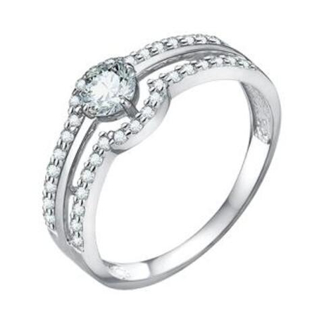 Кольцо из серебра с фианитами