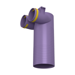 Присоединительная коробка VPP 125/75×2 на 2 выхода, угловая круглая