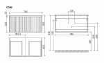 Тумба с раковиной Sancos CODE CD80W/CN7012MBwx 80 белая