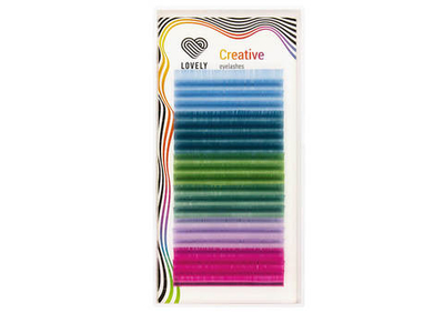 Ресницы Lovely палитра "Пастель" - 20 линий D 0.07 12мм