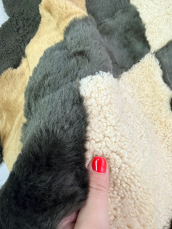 Меховой Коврик прикроватный накидка на кресло из овчины