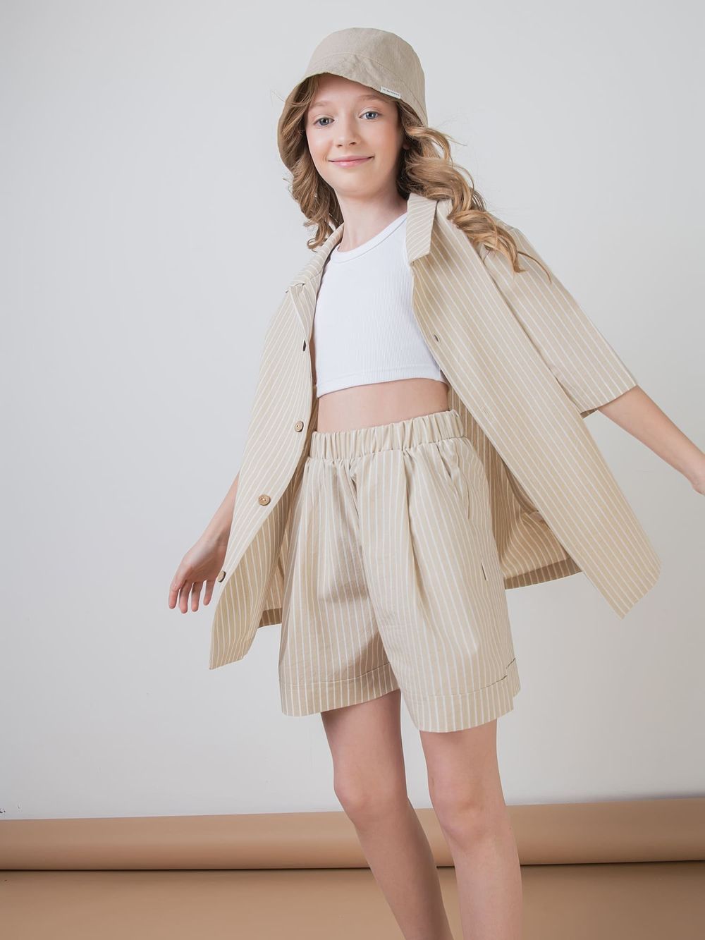 Шорты хлопковые "Песок" 7+