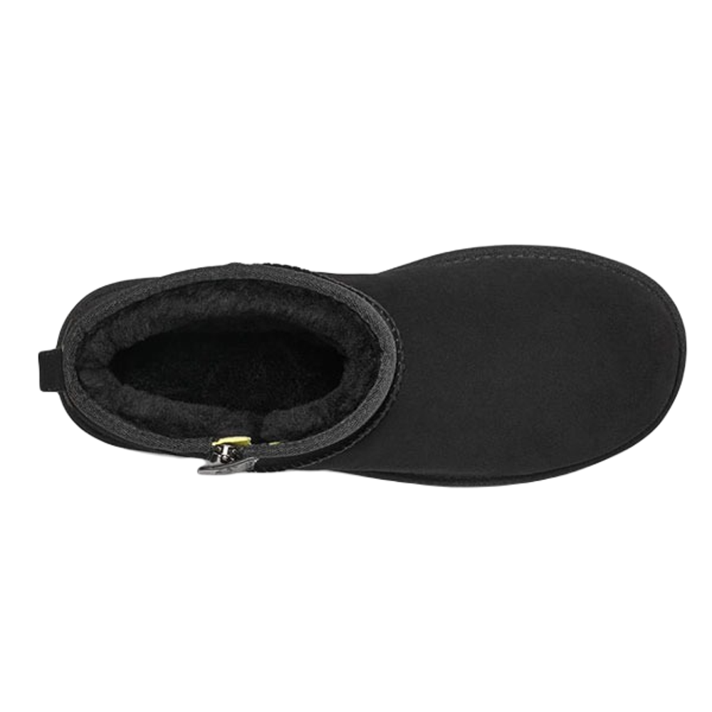 UGG CLASSIC ULTRA MINI ZIP BOOT BLACK