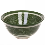 Чайный набор 9 предметов Зеленый (блюдо, чайник, пиала 6шт) Риштанская керамика