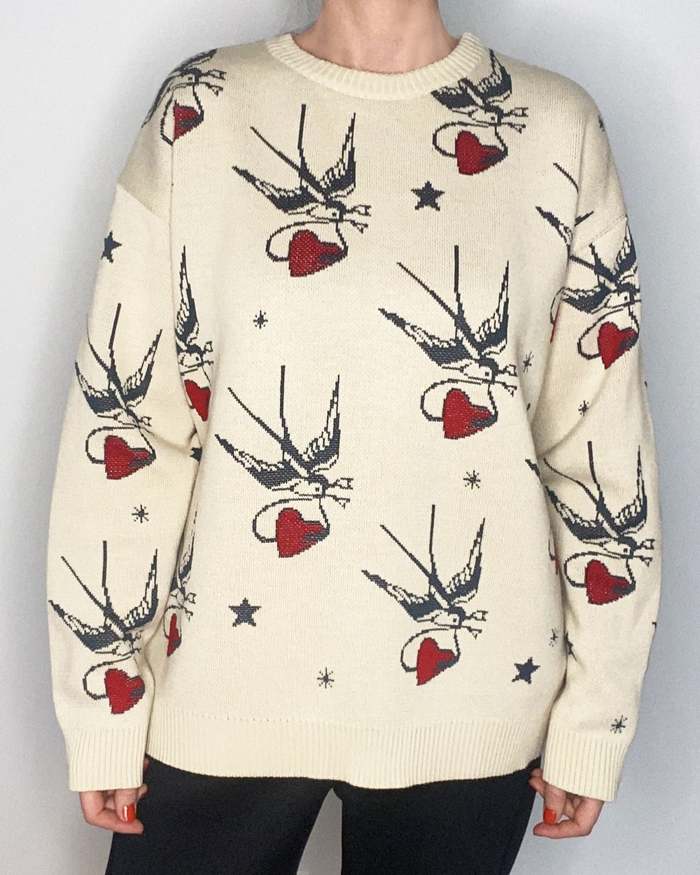 Свитер Behind the Scenes Ласточки Белый