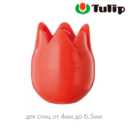 Наконечники для спиц "amicolle" Large, оранжевый тюльпан, 4*6,5мм, Tulip