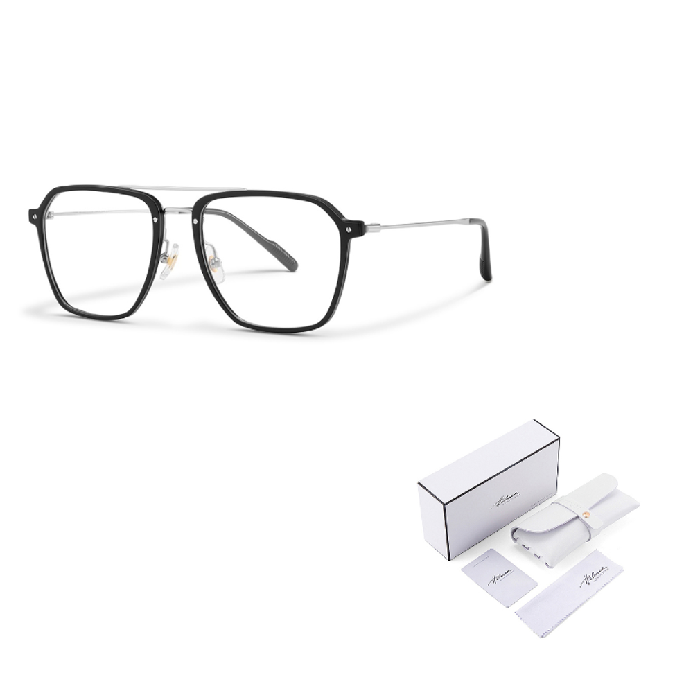 HELMER Pure Titanium Square Functional Glasses Unisex