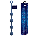 Синяя анальная цепочка - 42,6 см. (Цвет: синий)