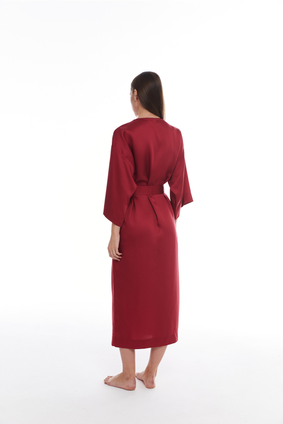 Халат из тенселя алый