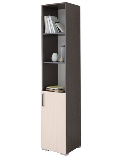 Шкаф-пенал КВАРТЕТ венге / дуб молочный