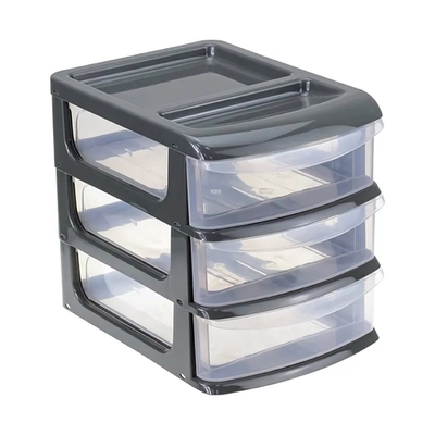 Универсальный бокс малый (3 секции) Графитовый