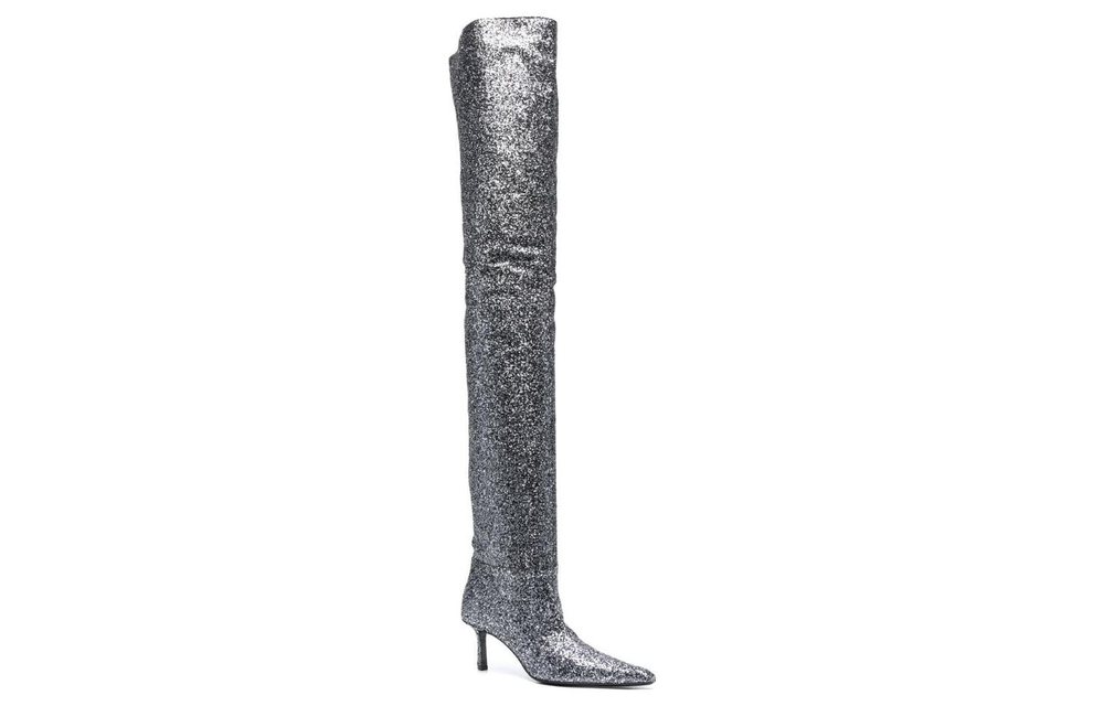 Alexander Wang Glitter Thigh-high Boots Women"s