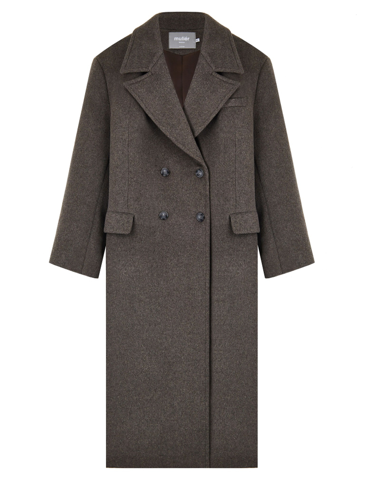 Пальто двубортное "Tatlin" коричневое