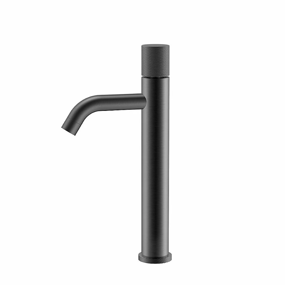 Смеситель для раковины Boheme Stick 122-GM.4 оружейная сталь матовая/ручка SPIRALE