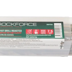 Сверло по металлу 7.5мм HSS+Co(10шт), в пластиковом футляре RockForce##Rock FORCE RF-DSP75H