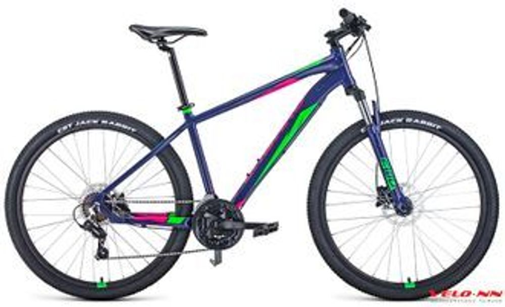 Велосипед 27,5&#39; Forward Apache 27,5 3.2 disc AL Фиолетовый/Зеленый 20-21 г