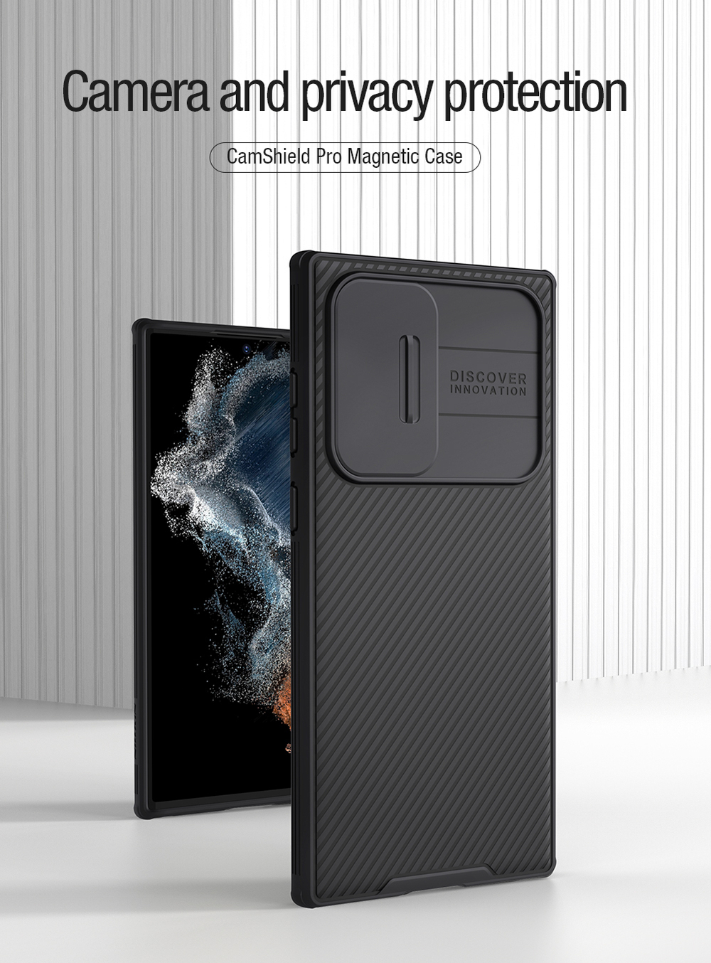 Чехол от Nillkin c поддержкой магнитной беспроводной зарядки для Samsung Galaxy S22 Ultra, серия CamShield Pro Magnetic Case