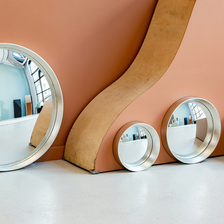 Зеркало настенное Объект мечты Зазеркалье Хогард Сильвер версия M fish-eye OM-21092114