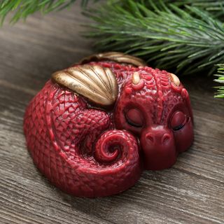 Дракон клубочком пластиковая форма