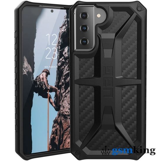 UAG Monarch Kevlar® Series Case for Samsung Galaxy S21 Plus Carbon Fiber (Чёрный)212821114242