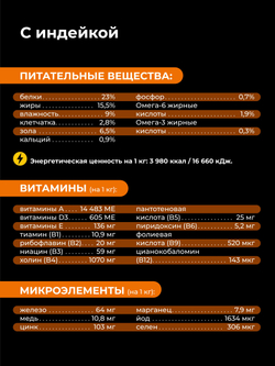 Корм сухой для взрослых собак породы Такса (стандартная), с индейкой, 3 кг, QUATTRO