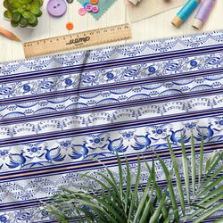 Ткань мембрана ленточная гжель