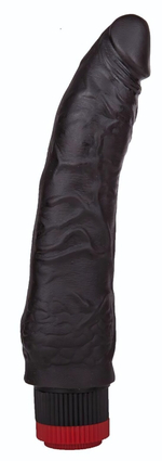 Чёрный вибратор-реалистик без мошонки - 17,5 см. (Цвет: черный)