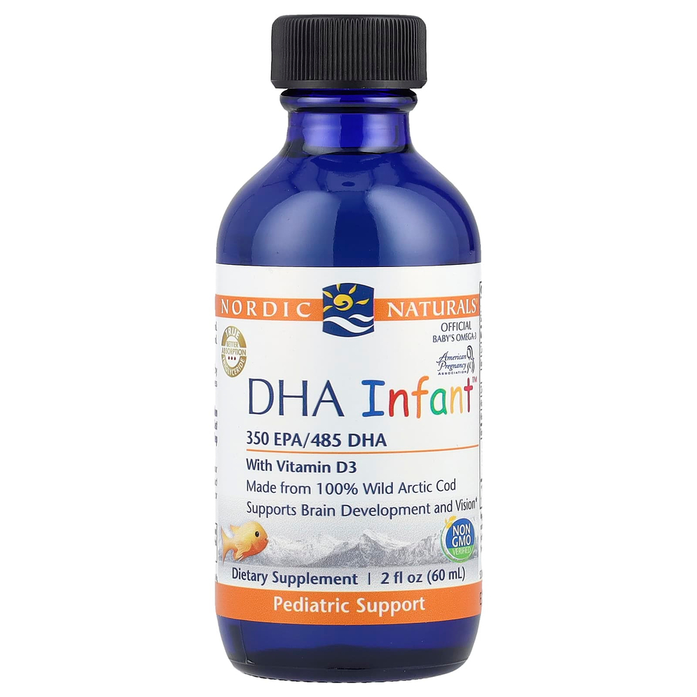 Nordic Naturals, DHA Infant™ с витамином D3, 60 мл (2 жидк. унции)