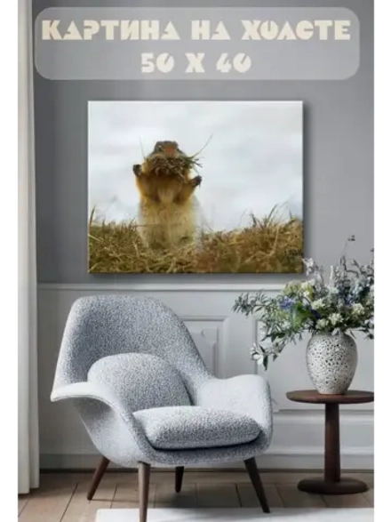 Картина на стену 40 X 50 Суслик