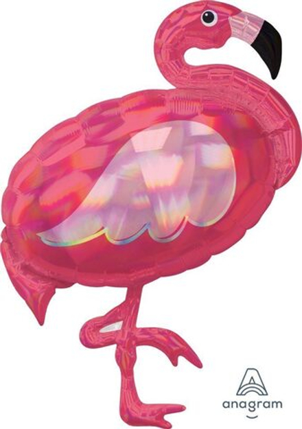 А Фигура, Фламинго, переливы перламутр, 28"/71 см * 33"/83 см, 1 шт.