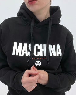 Худи: "Maschina Records", чёрное