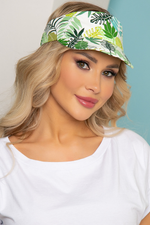 Козырек хлопковый (зеленая монстера) КЗ33 LT Collection