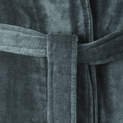 Халат махрово-велюровый Vossen Feeling 740 flanell серый