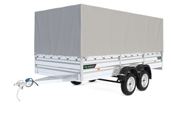 Тент + каркас на 2ос. прицеп 4319- 03 (05) прямой.