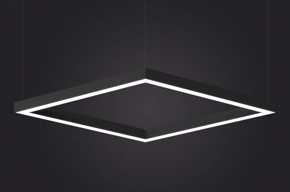 Светильник LED подвесной Ромбовидный LP85-ROMBI-900 90Вт 5000К черный 1536х885х80мм DIOLUM