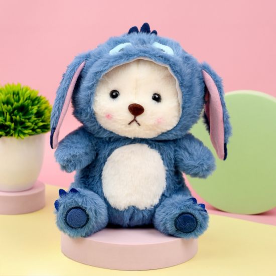 Мягкая игрушка Мишка в костюме Глазастика Стича 25см