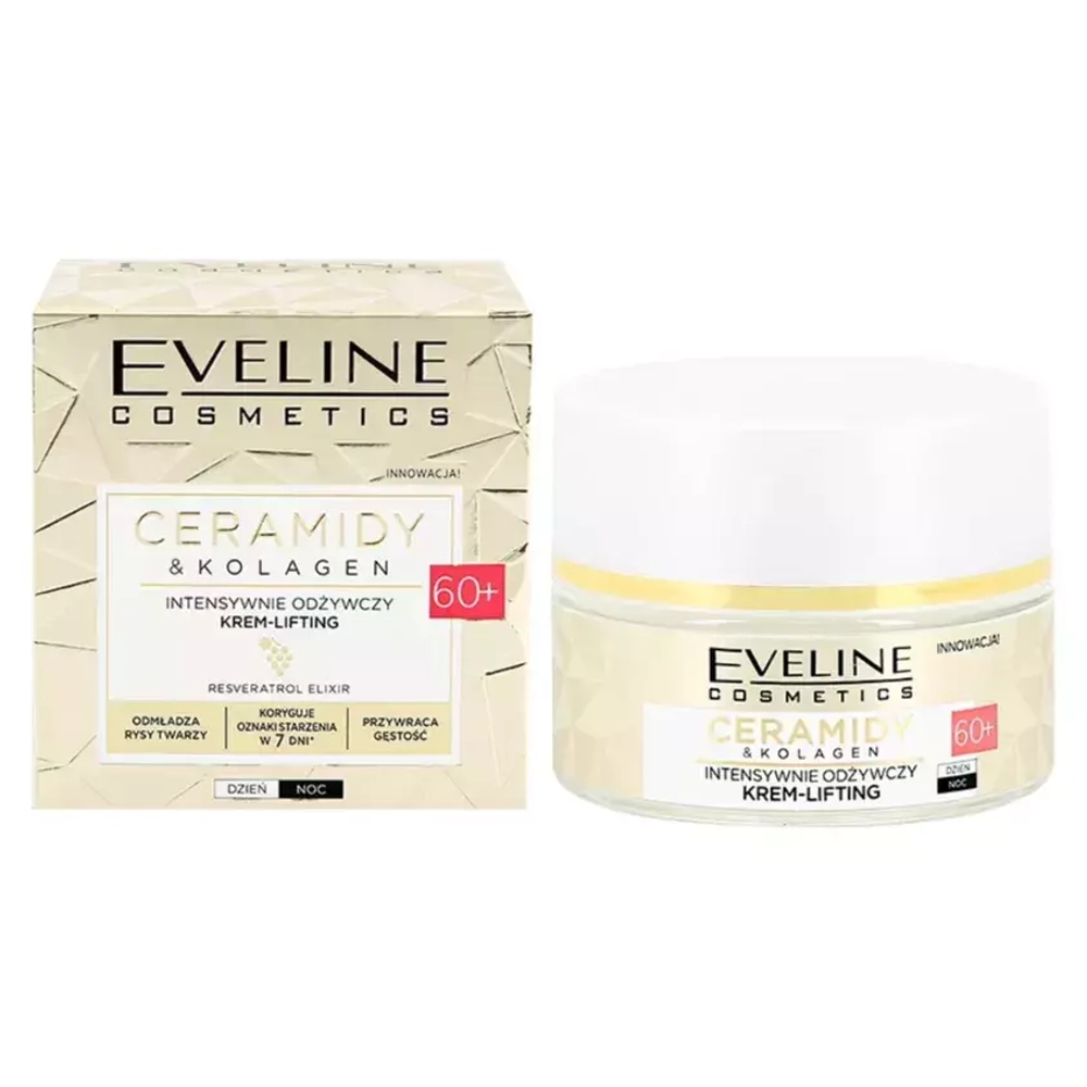 EVELINE CERAMIDES & COLLAGEN Интенсивно питательный крем-лифтинг 60+ дневной/ночной 50мл*30