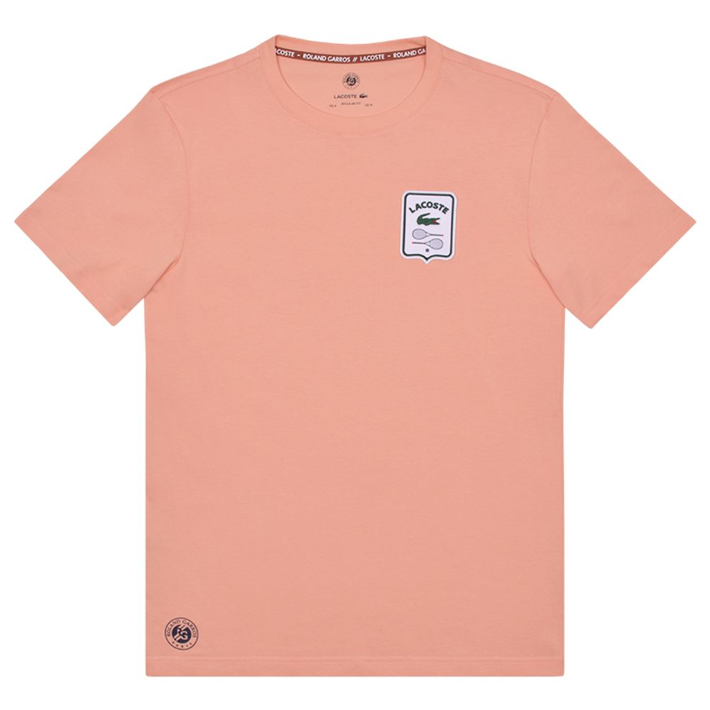 Мужская теннисная футболка Lacoste Sport Roland Garros Edition Badge T-shirt - clair orange