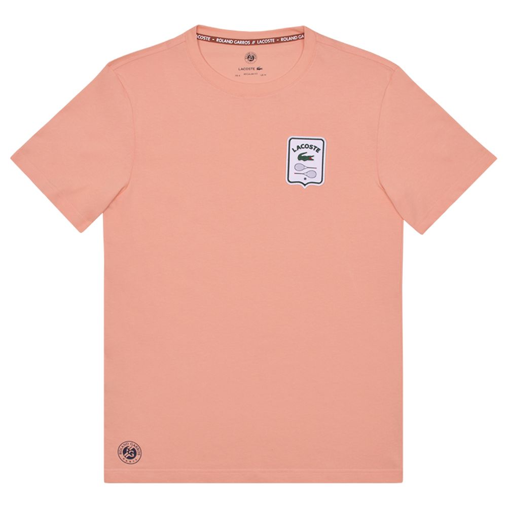 Мужская теннисная футболка Lacoste Sport Roland Garros Edition Badge T-shirt - Оранжевый