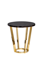 Стол журнальный Garda Decor Garda Decor Темный Император (Dark Emperador) d55х57,2 см