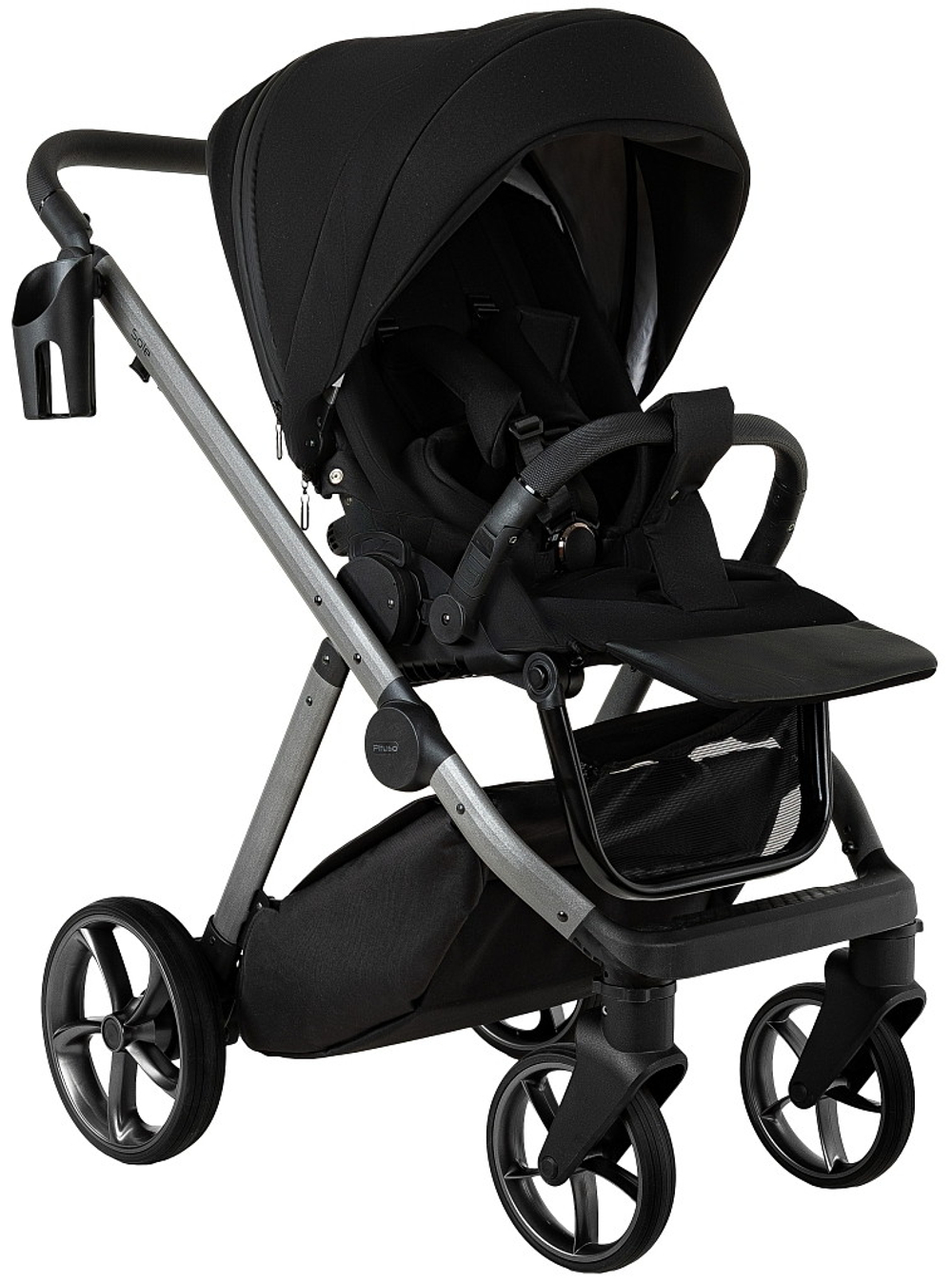 Детская коляска Pituso Sole 2 в 1 PMPT/023 Black