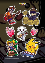 Стикеры VGM (Пикачу, Крэш, Линк)