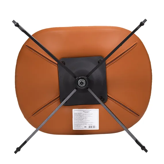 Оттоманка BLISS оранж/серый, экокожа, шенилл